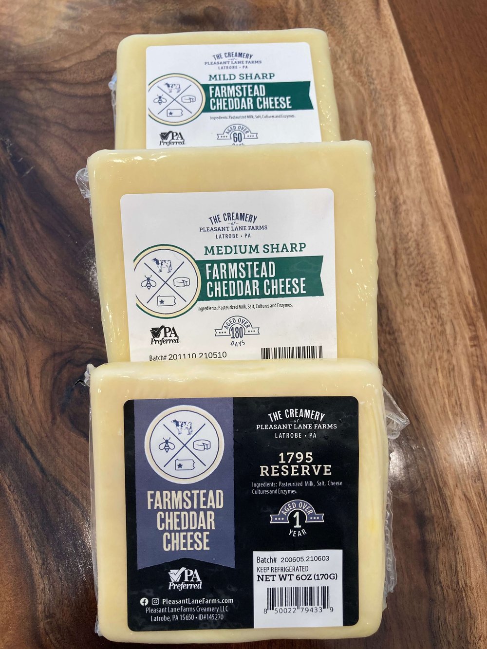 Pleasant Lane Farms Cheddar Cheeses